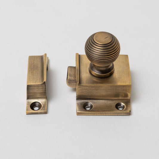 Brass Bee Cupboard Latch - Antique Brass Finish