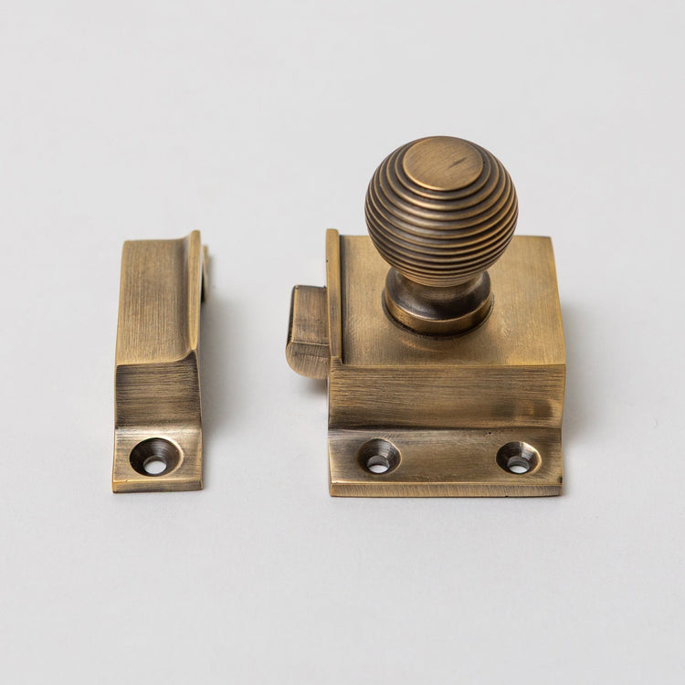 Brass Bee Cupboard Latch - Antique Brass Finish