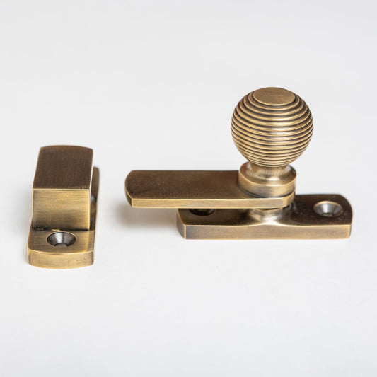 Brass Bee Beehive Latch - Antique Brass Finish