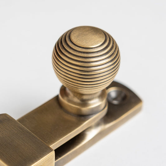 Brass Bee Beehive Latch - Antique Brass Finish