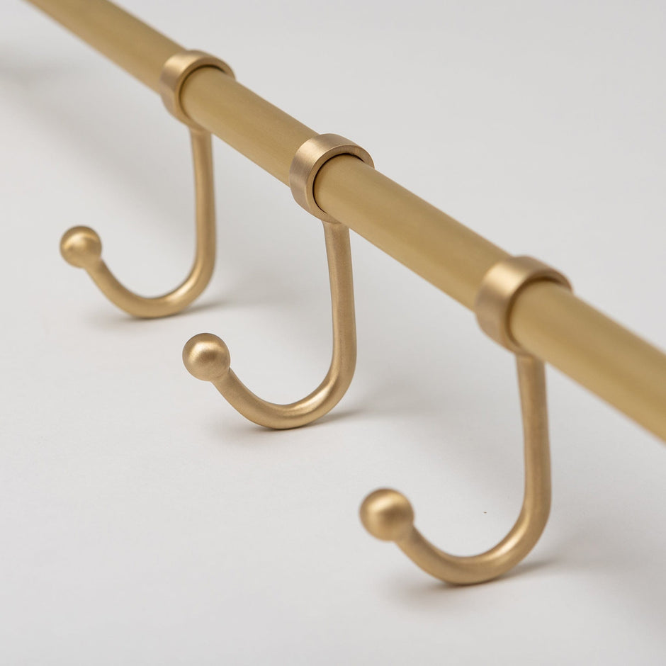 Decorative Hook Rails for Wall Storage | Brass Bee