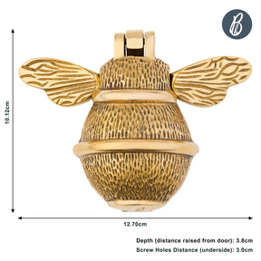 Brass Bumble Bee Door Knocker - Brass Finish - Brass bee