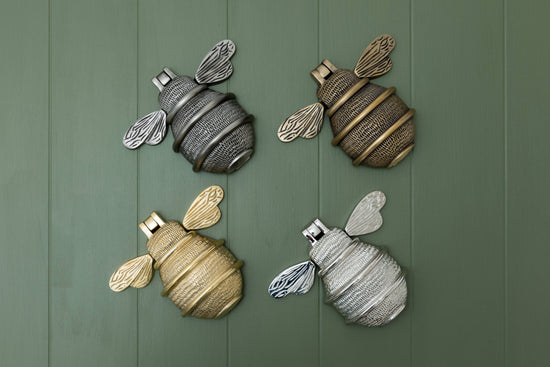 Solid Brass Queen Bee Door Knockers - Premium Size - Brass bee