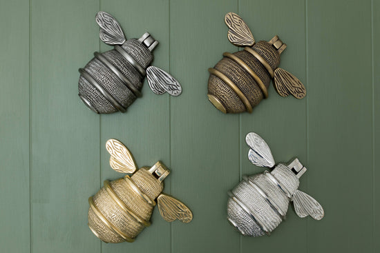 Solid Brass Queen Bee Door Knockers - Premium Size - Brass bee