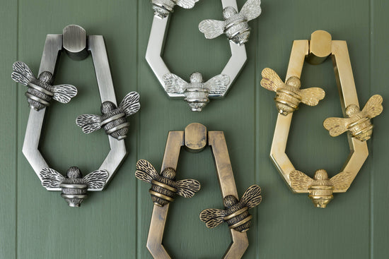 Solid Brass HIVE Bee Door Knockers - Premium Size - Brass bee