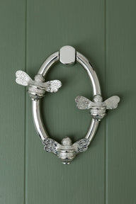 Solid Brass Nectar Bee Door Knockers - Premium Size - Brass bee