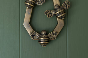 Solid Brass HIVE Bee Door Knockers - Premium Size - Brass bee