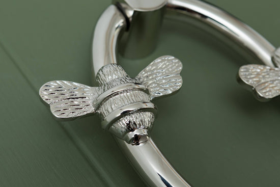 Solid Brass Nectar Bee Door Knockers - Premium Size - Brass bee