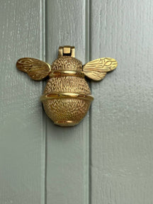 Brass Bumble Bee Door Knocker - Brass Finish - Brass bee