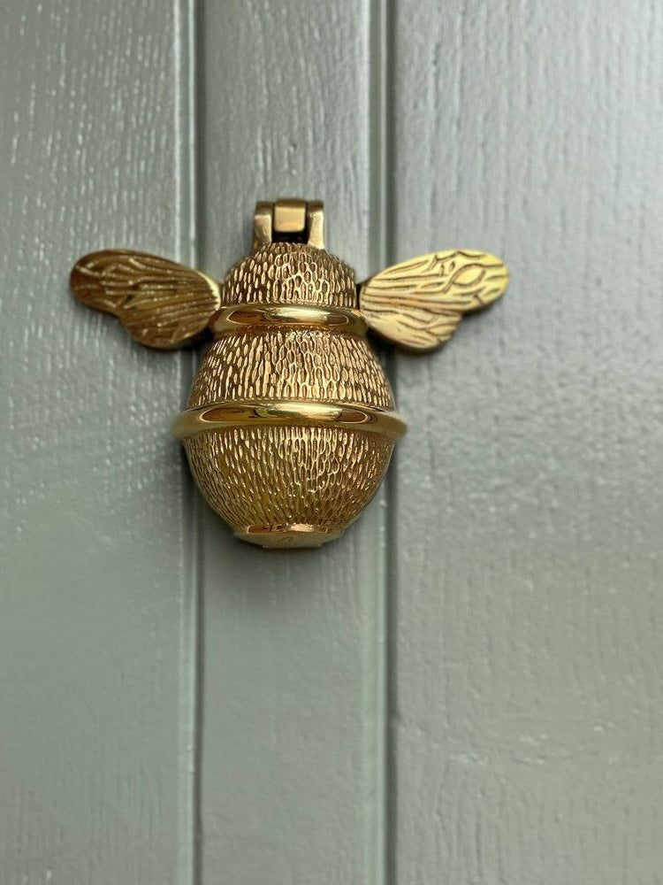 Brass Bumble Bee Door Knocker - Brass Finish - Brass bee