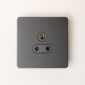 Foundry Series Knurled Toggle Switch and Sockets – Matte Black - Brass bee