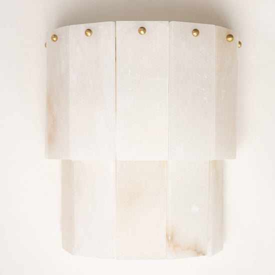 Alabaster Wall Light – Solid Brass Wall Sconce - Brass bee