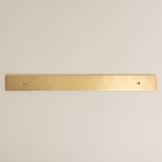 Brass Backplate - Satin Brass 128mm/160mm hole to hole handles