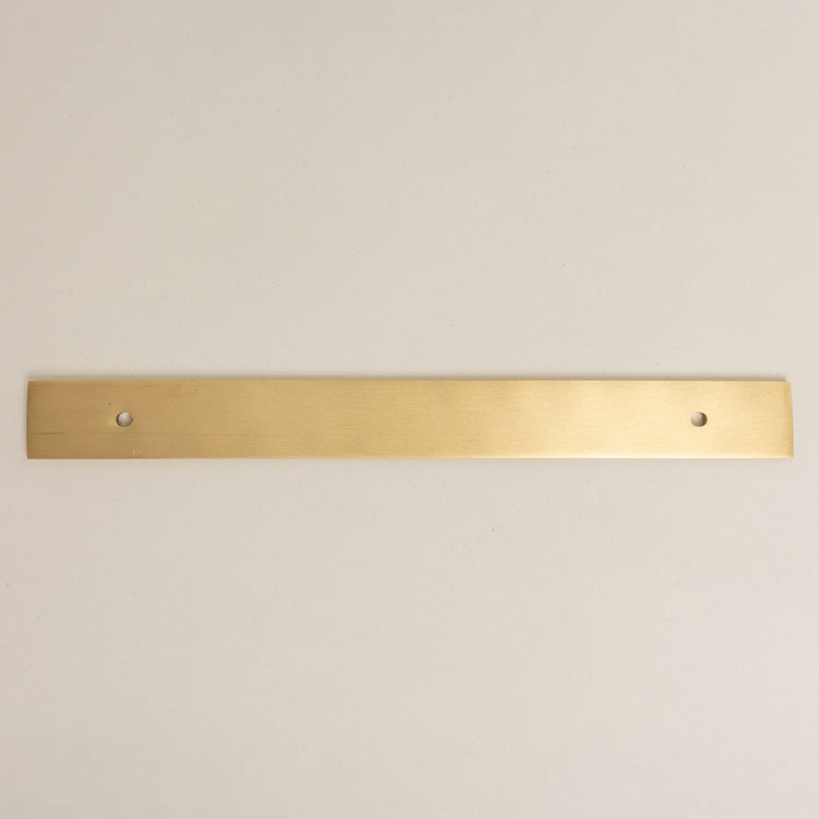 Brass Backplate - Satin Brass 128mm/160mm hole to hole handles