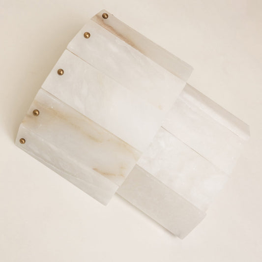 Alabaster Wall Light – Solid Brass Wall Sconce - Brass bee