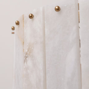 Alabaster Ring Chandelier – Solid Brass Luxury Ceiling Light - Antique Brass - Brass bee
