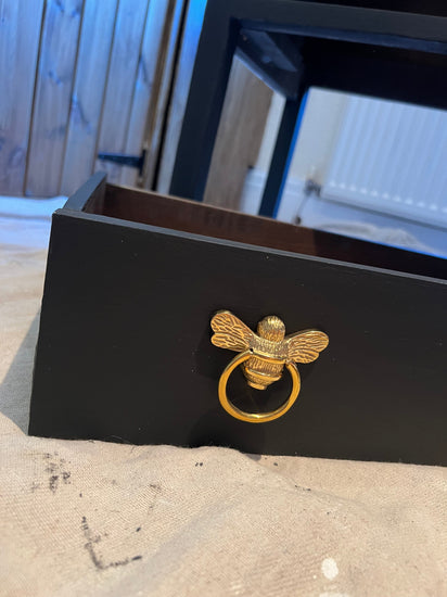 Brass Bee Ring Pull Cabinet Handle - Brass Finish - Brass bee