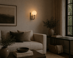 Alabaster Globe Wall Light – Solid Brass Wall Sconce - Brass bee