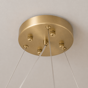 Alabaster Ring Chandelier – Solid Brass Luxury Ceiling Light - Satin Brass - Brass bee