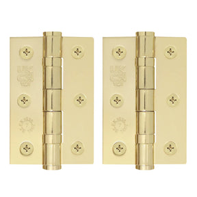 Plain Door Knobs - Rosewood & Satin Brass (Pair) | Thumbturns & Latches - Brass bee