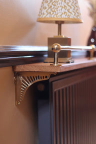 Satin Brass Sunrise Shelf Brackets - Heavy Duty Solid Brass - Brass bee