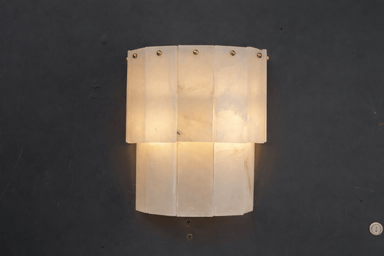 Alabaster Wall Light – Solid Brass Wall Sconce - Brass bee
