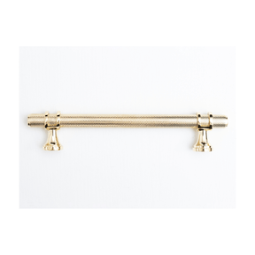 Solid Brass Knurled Kitchen Pull Handles & Knobs - Brass bee