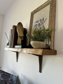 Antique Brass Shelf Brackets - Heavy Duty Solid Brass - Brass bee