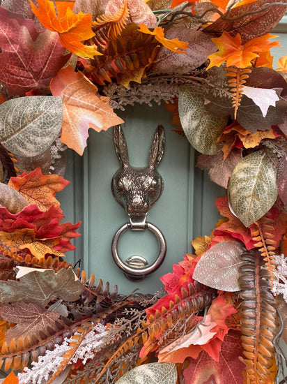 Brass Hare Door Knocker - Nickel Finish - Brass bee