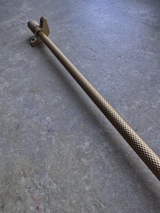 Knurled Stair Rods with Piston Finials - 725mm