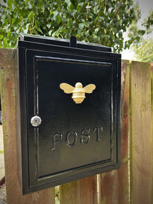Wall mounted post box with bee design - (PRE-ORDER 3-4 weeks dispatch) - Brass bee