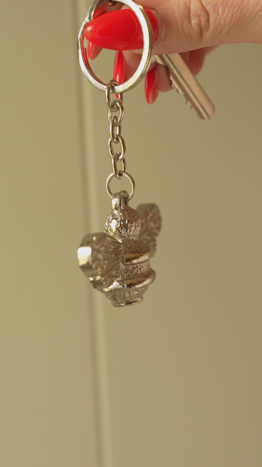 Brass bee Bumble bee Keyring