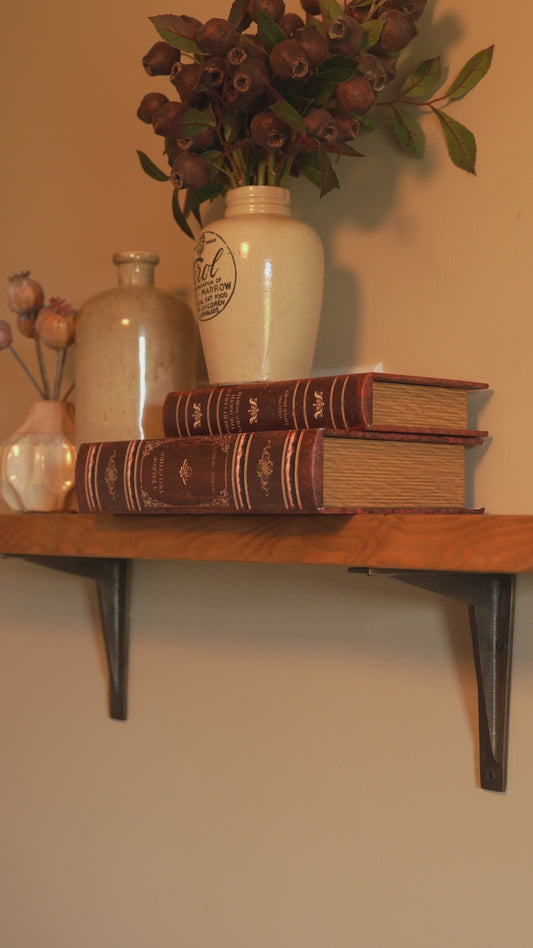 Heavy Duty Brass Shelf Brackets – Solid Antique Design
