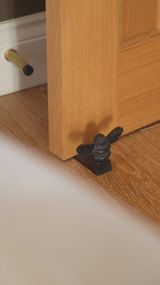 Bee Door Stop Wedge | Brass Bee Door Stop Holder