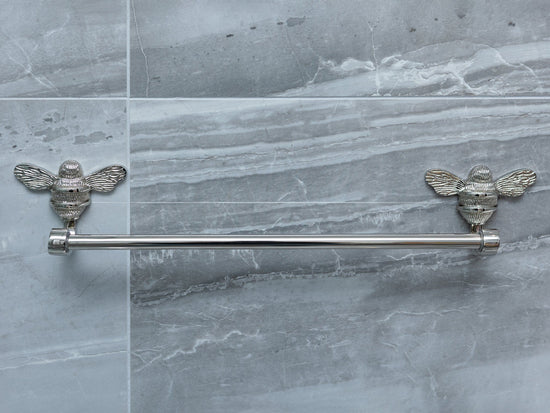 Brass bee Towel Rail with Bee - Brass bee