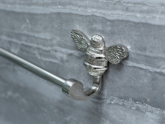 Brass bee Towel Rail with Bee - Brass bee