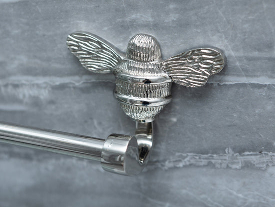 Brass bee Towel Rail with Bee - Brass bee
