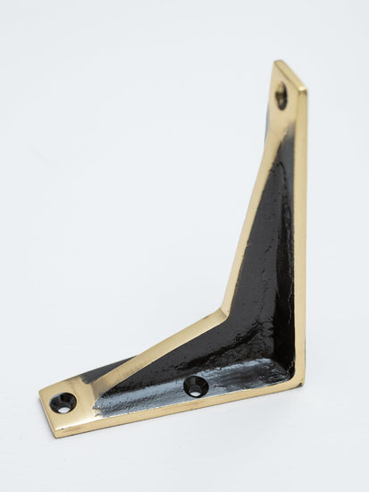 Aged Brass Shelf Brackets - Heavy Duty Solid Brass - Brass bee