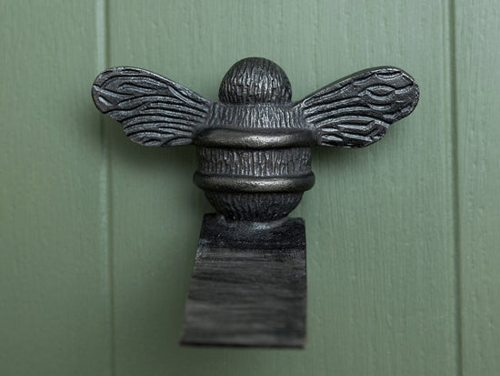 Bee Door Stop Wedge | Brass Bee Door Stop Holder - Brass bee