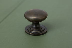 VESTALIS Solid Brass Victorian Cabinet Knobs and Round Cup Pulls - Brass bee