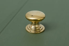 VESTALIS Solid Brass Victorian Cabinet Knobs and Round Cup Pulls - Brass bee