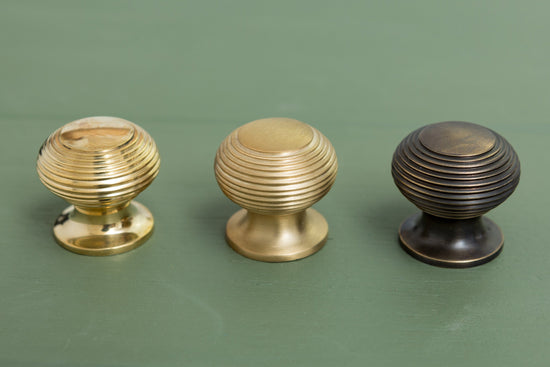 Solid Brass Kitchen Beehive Cabinet Knobs 30mm