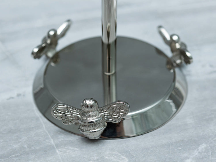 Brass bee Toilet Roll stand with 3 bee - Brass bee