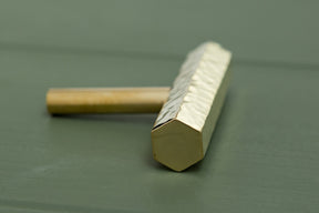 BOMBUS Solid Brass Hexagonal Hammered Pull Handles & Knobs - Polished Brass - Brass bee
