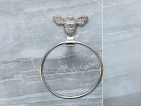 Brass bee Towel Ring with Bee - Brass bee