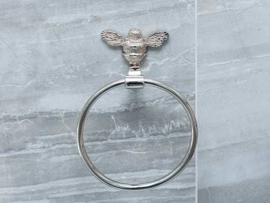 Brass bee Towel Ring with Bee - Brass bee
