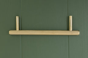 APIDAE Solid Brass Knurled Pull Handles & Knobs - Polished Brass - Brass bee