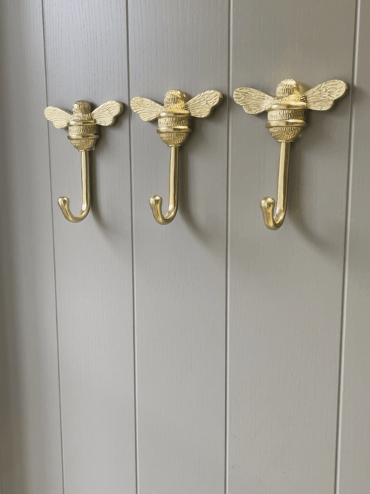 Brass bee Coat Hook - Brass Finish - Brass bee