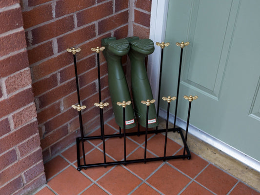 Brass bee Welly Boot Stand - Brass - Brass bee