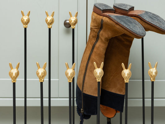 Brass bee Welly Boot Stand - Brass Hares - Brass bee